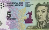 Billete 5 Pesos Argentinos Frente
