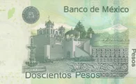 Billete 200 Pesos Mexicanos Reverso