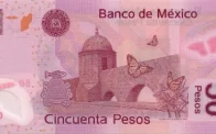 Billete 50 Pesos Mexicanos Reverso