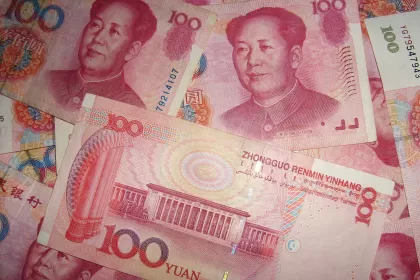 Billete yuan chino