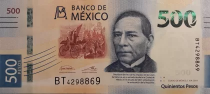 Billete peso mexicano