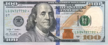 Billete dólar americano
